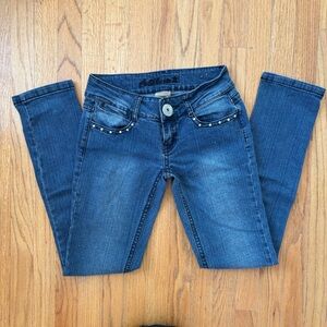 Low Rise Studded Jeans